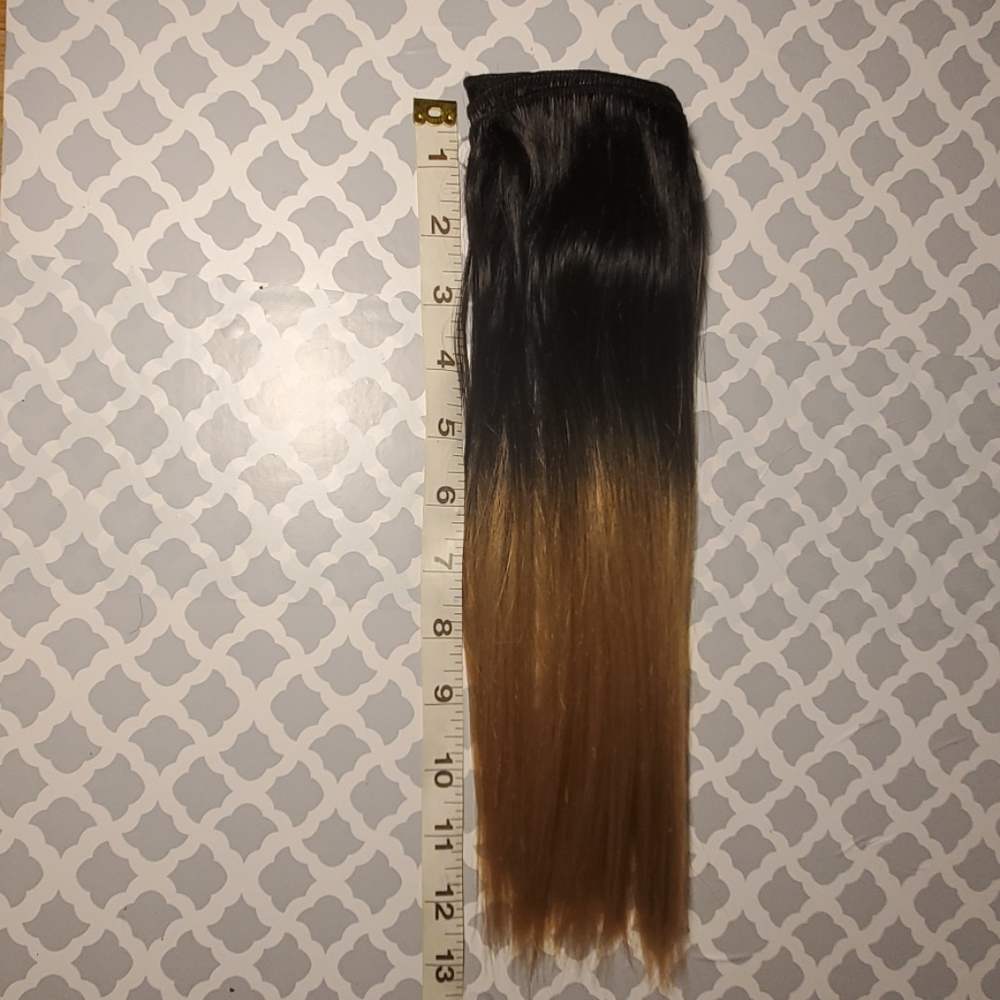 13"  Black and blonde Synthetic hair